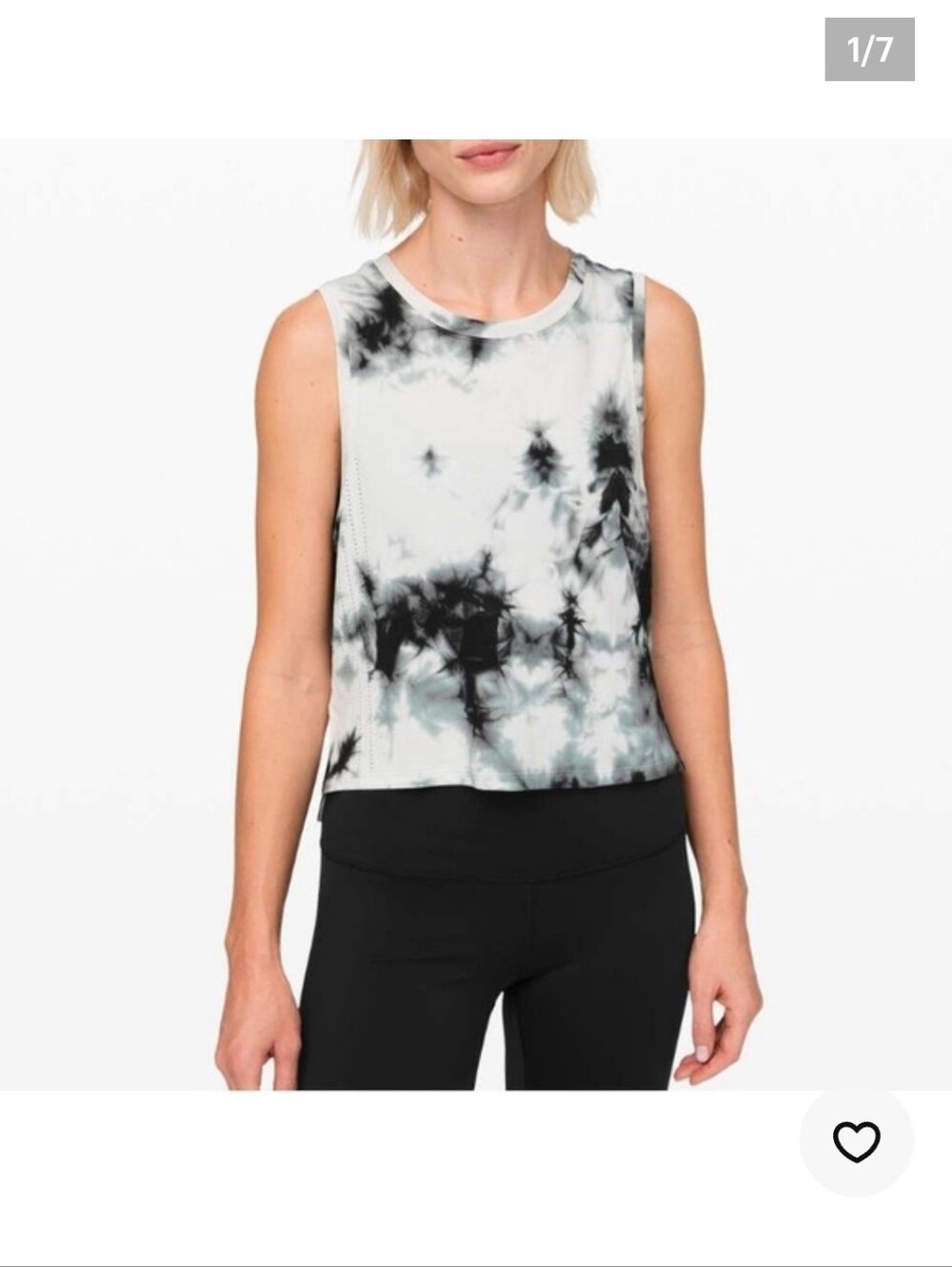 Seamless lululemon athletica Black & White Tie-Dye Tank Top. Shobori